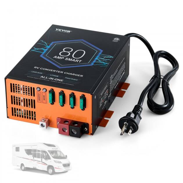 Converter 80 Amp 110V AC to 12V DC RV Power Converter Battery Charger